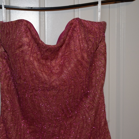 Pink glitter Jessica McClintock Gown size 7/8 - Picture 1 of 3